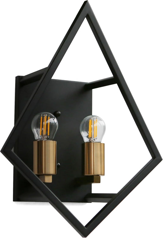 Modern Wall Sconces. Black Bathroom Wall Sconces.Hall Lights for Wall.Stairway Lights Indoor(No Bulbs)